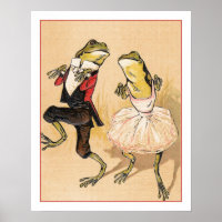 Vintage Dancing Frogs