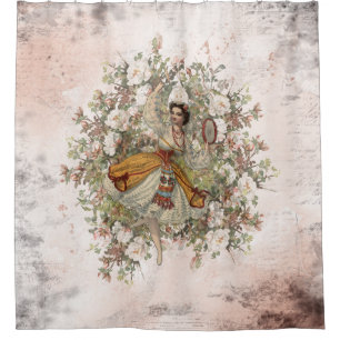 Vintage Dancing Gypsy Floral Mix and Match Shower Curtain