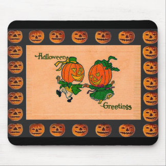 Vintage Dancing Jack o' Lanterns Mouse Mat