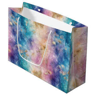 Vintage Dandelion Abstract Pattern (2) Large Gift Bag