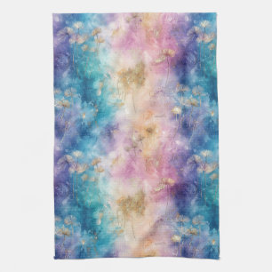 Vintage Dandelion Abstract Pattern (2) Tea Towel