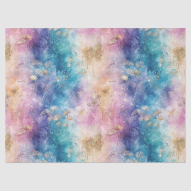 Vintage Dandelion Abstract Pattern (2) Tissue Paper (Front)