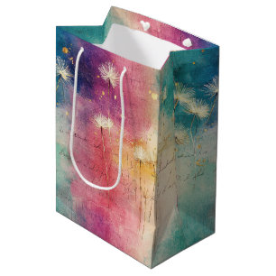 Vintage Dandelion Abstract Pattern (4) Medium Gift Bag