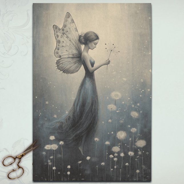 Vintage Dandelion Fairy  Decoupage  Tissue Paper (Creator Uploaded)