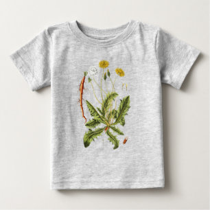 Vintage Dandelion Illustration Baby T-Shirt