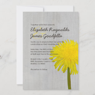 Vintage Dandelion Wedding Invitations