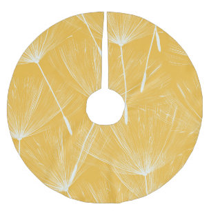 Vintage Dandelions: Seamless Pattern Brushed Polyester Tree Skirt