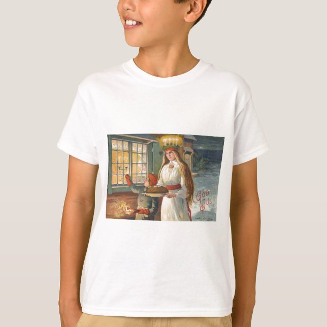 Vintage Danish Christmas God Jul T-Shirt (Front)