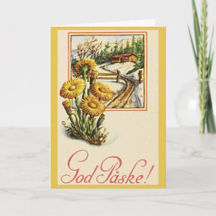 Vintage Danish Easter Card