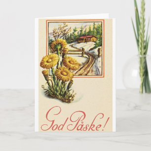 Vintage Danish Easter Card