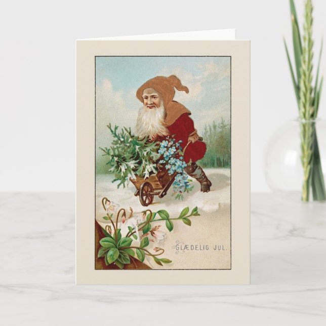 Vintage Danish Glædelig Jul Christmas Card (Front)