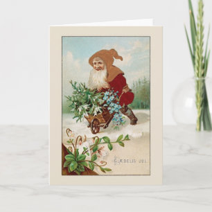 Vintage Danish Glædelig Jul Christmas Card