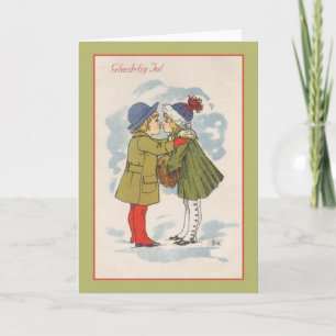 Vintage Danish Glædelig Jul Christmas Card