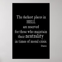 Vintage Dante Hell Neutrality Moral Crisis Quote