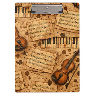 Vintage Dark Academia Aesthetic Patterns Clipboard