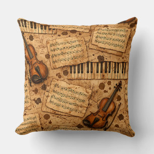 Vintage Dark Academia Aesthetic Patterns Cushion
