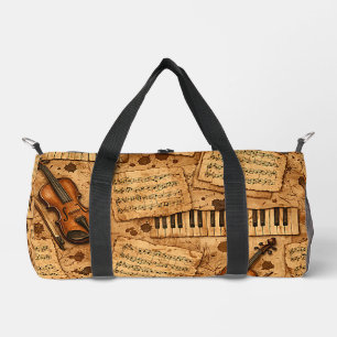 Vintage Dark Academia Aesthetic Patterns Duffle Bag