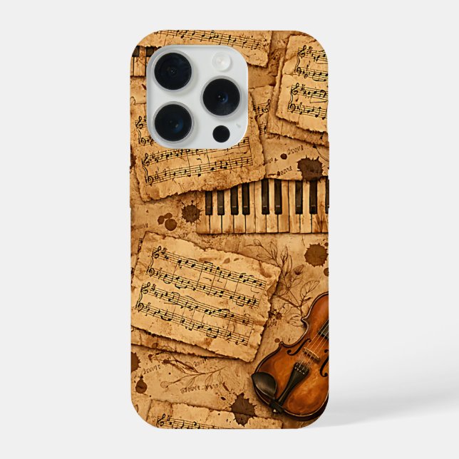 Vintage Dark Academia Aesthetic Patterns iPhone Case (Back)