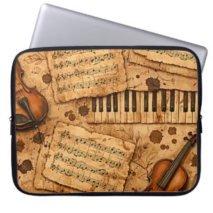 Vintage Dark Academia Aesthetic Patterns Laptop Sleeve