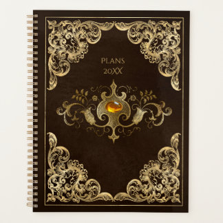 Vintage Dark Academia Book Cover  Planner