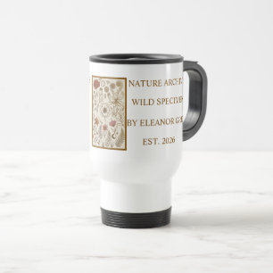Vintage Dark Academia Botanical Travel Mug