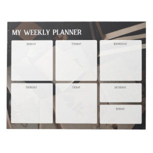 Vintage Dark Academia Weekly Planner Notepad
