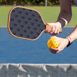Vintage Dark Blue Grunge American Flag Pattern Pickleball Paddle