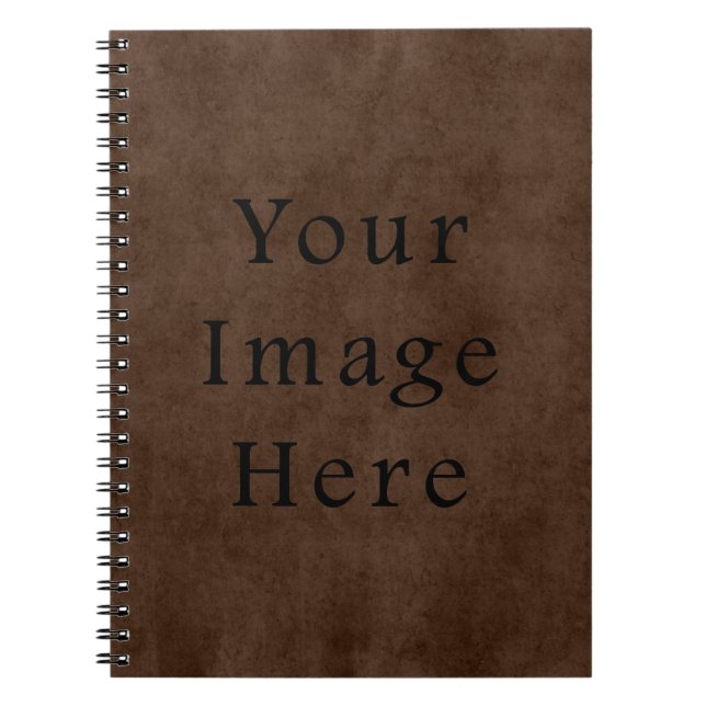 Vintage Dark Brown Espresso Parchment Paper Notebook (Front)