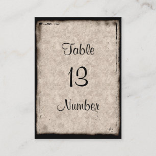 Vintage Dark Castle Gothic Guest Table Number Place Card
