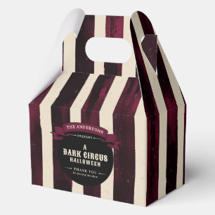 Vintage Dark Circus Halloween Party Thank You Favour Box