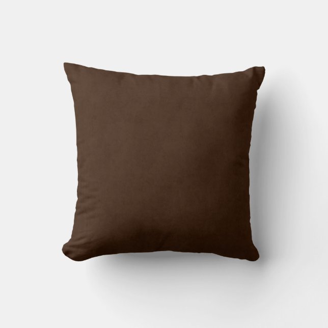 Vintage Dark Espresso Brown Parchment Template Cushion (Front)