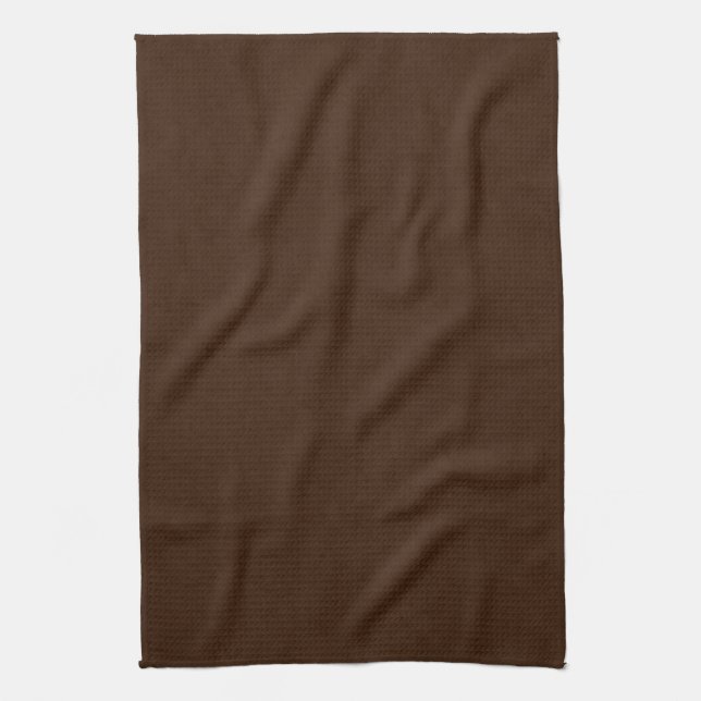 Vintage Dark Espresso Brown Parchment Template Tea Towel (Vertical)
