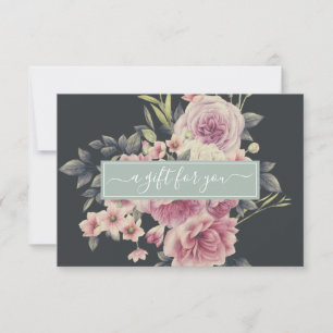 Vintage Dark Floral Logo Gift Certificate