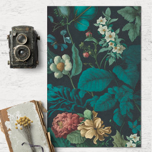 Vintage Dark Florals Decoupage Tissue Paper