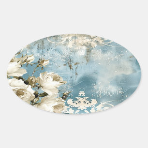 Vintage Dark Gothic Oval Sticker