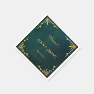 Vintage Dark Green Napkin