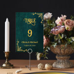 Vintage Dark Green Wedding Table Numbers<br><div class="desc">Don't miss the chance to make your wedding unforgettable! Set the tone for your special day with the meticulously designed Dark Green Vintage Wedding Collection. This invitation perfectly blends modern elegance with timeless charm, and you can customise the details to create a memorable keepsake for your guests. So what are...</div>