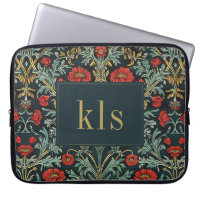 Vintage Dark Poppy William Morris Monogram