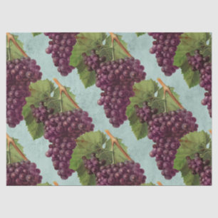Vintage Dark Purple Grapes and Vines Decoupage Tissue Paper
