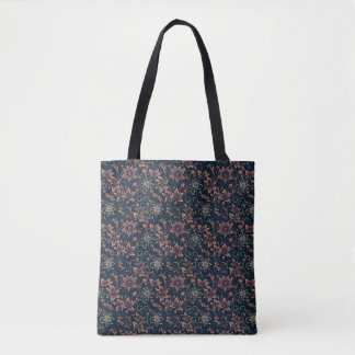 Vintage Dark Romance Botanical Tote Bag
