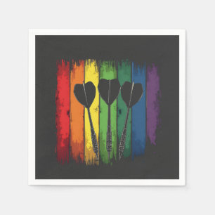 Vintage Dart Design with LGBTQ Colours Vintage Napkin