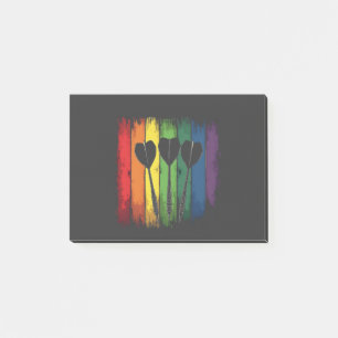 Vintage Dart Design with LGBTQ Colours Vintage  Post-it Notes