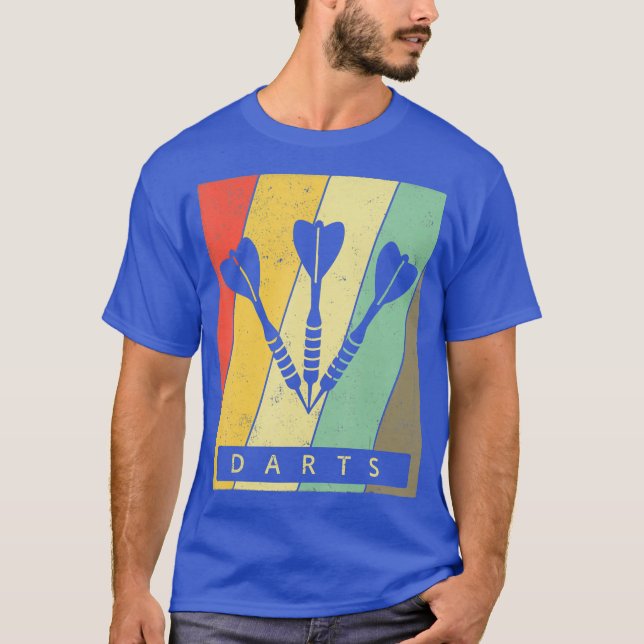 Vintage Darts Sport Retro Poster T-Shirt (Front)