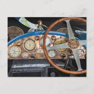 Vintage Dashboard  Postcard