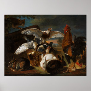 Vintage David de Coninck Allegory of Vigilance Poster