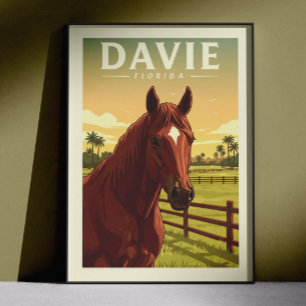 Vintage Davie Florida Poster