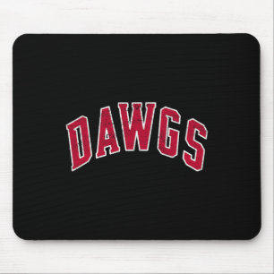 Vintage Dawgs Funny Bulldog School Spirit Back To Mouse Mat
