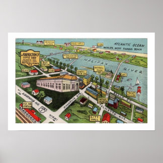 Vintage Daytona Beach 16x24 Poster Print