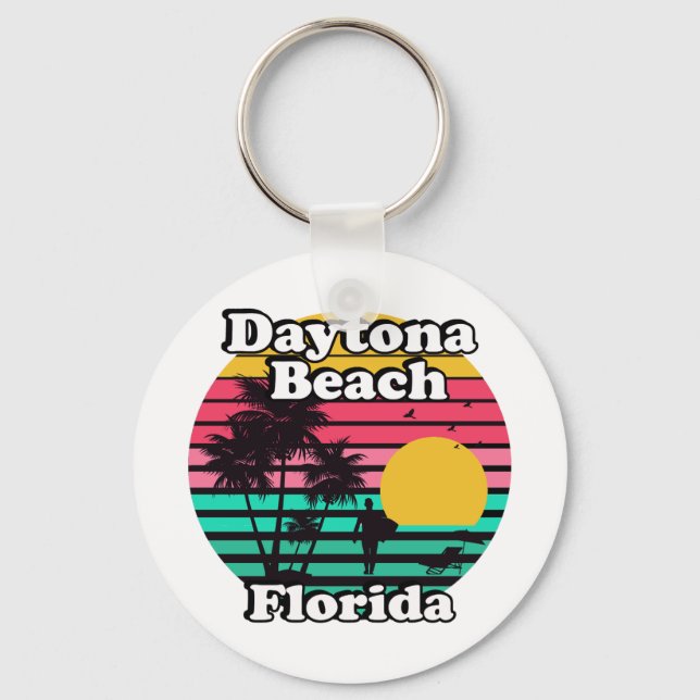 Vintage Daytona Beach Florida Key Ring (Front)