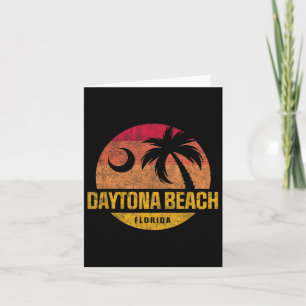 Vintage Daytona Beach Florida Palm Tree Sunset Vac Card